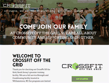 Tablet Screenshot of crossfitoffthegrid.com